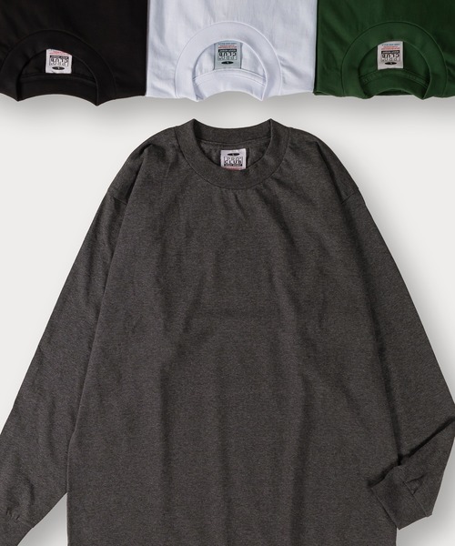 PRO CLUB (プロクラブ)の「【86】【PROCLUB/プロクラブ】6.5OZ ヘビーウェイト ロングスリーブTシャツ(Tシャツ/カットソー・メンズ・チャコールグレー/ブラック/ブラウン/ホワイト/グリーン/ホワイト系/ブラウン系/グレー系/ベージュ系/ブラック系・M/L/XL/S)」の5枚目の写真