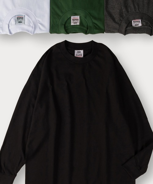 PRO CLUB (プロクラブ)の「【86】【PROCLUB/プロクラブ】6.5OZ ヘビーウェイト ロングスリーブTシャツ(Tシャツ/カットソー・メンズ・チャコールグレー/ブラック/ブラウン/ホワイト/グリーン/ホワイト系/ブラウン系/グレー系/ベージュ系/ブラック系・M/L/XL/S)」の4枚目の写真