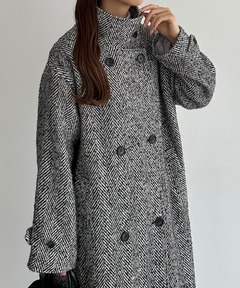 ETRE TOKYO 24AW ビックカラーブークレPコート グレー M ETRE TOKYO 24AW ビックカラーブークレPコート グレー M