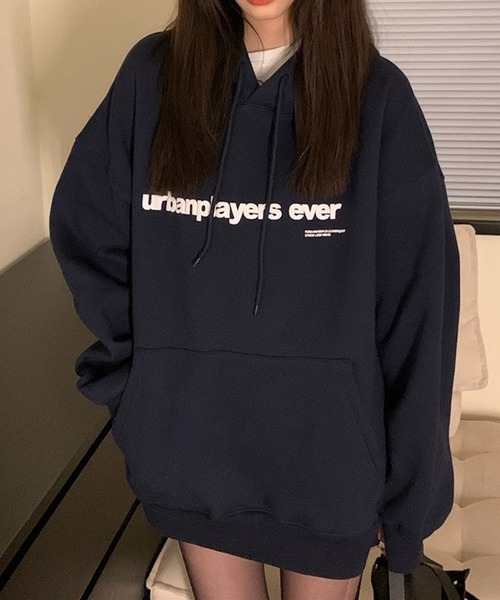 MEMECLE（メメクル）の「【 MEMECLE / メメクル 】ロゴプリント スウェット パーカー（パーカー・レディース・オートミール/ネイビー/ブラック/ホワイト・M/L）」の14枚目の写真