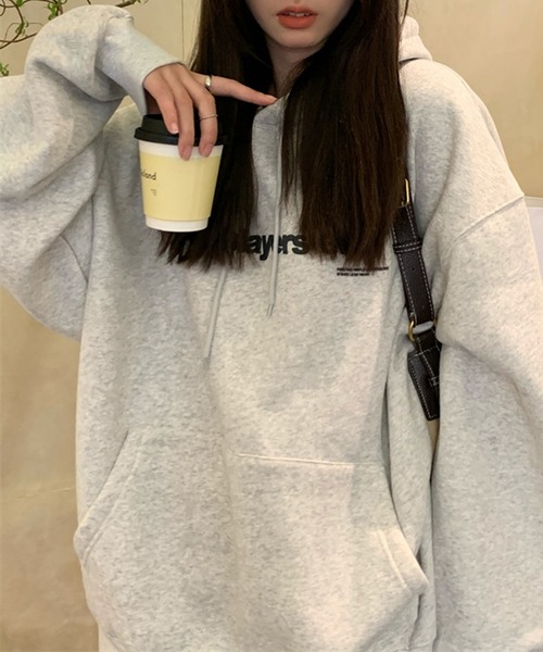 MEMECLE（メメクル）の「【 MEMECLE / メメクル 】ロゴプリント スウェット パーカー（パーカー・レディース・オートミール/ネイビー/ブラック/ホワイト・M/L）」の20枚目の写真