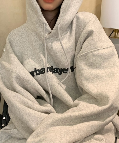 MEMECLE（メメクル）の「【 MEMECLE / メメクル 】ロゴプリント スウェット パーカー（パーカー・レディース・オートミール/ネイビー/ブラック/ホワイト・M/L）」の21枚目の写真