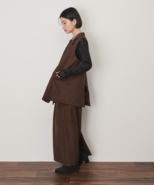 Shelly island（シェリーアイランド）の「バックデザインテーラードベスト（ベスト・レディース・ブラック/ブラウン・FREE）」の16枚目の写真