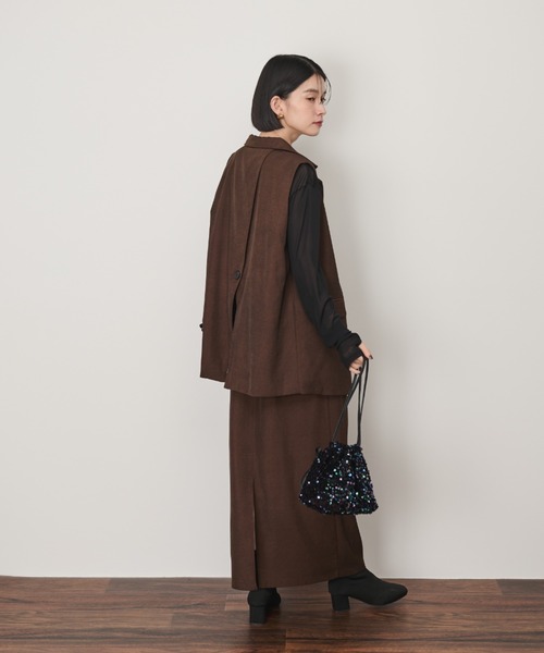 バックデザインテーラードベスト（ベスト）｜Shelly island（シェリー