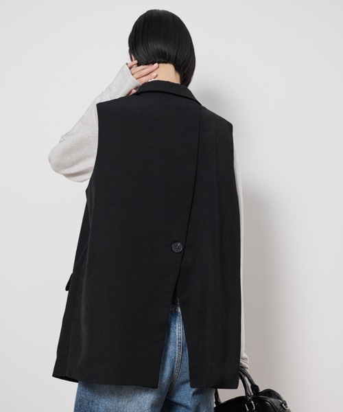 Shelly island（シェリーアイランド）の「バックデザインテーラードベスト（ベスト・レディース・ブラック/ブラウン・FREE）」の22枚目の写真