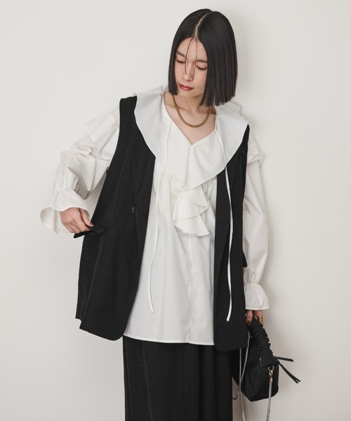 バックデザインテーラードベスト（ベスト）｜Shelly island（シェリー