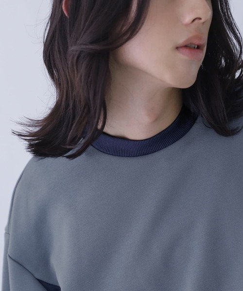 n'OrLABEL（ノアールレーベル）の「配色裏毛スウェット（スウェット・メンズ・ブラック/グレイッシュブルー・M/L）」の7枚目の写真
