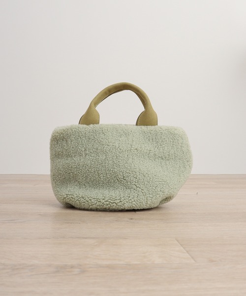 ROOTOTE(ルートート)の「ROOTOTE フェイクシアリングミニトート(トートバッグ・レディース・オフホワイト/グリーン系その他/ブラウン/グレー・FREE)」の8枚目の写真