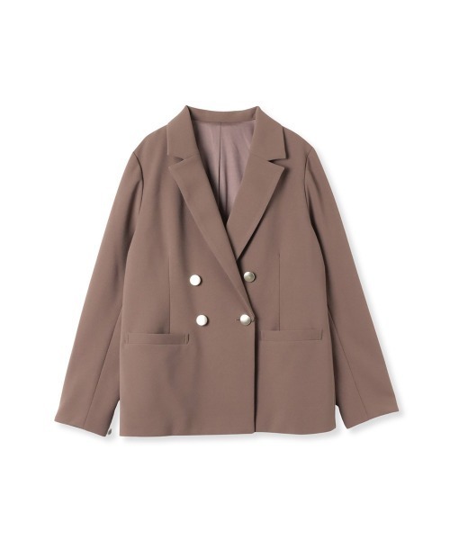 ketty（ケティ）の「ハイストレッチジョーゼットWジャケット≪手洗い可能≫（ダウンジャケット/コート・レディース・ネイビー/ブラウン・M）」の3枚目の写真