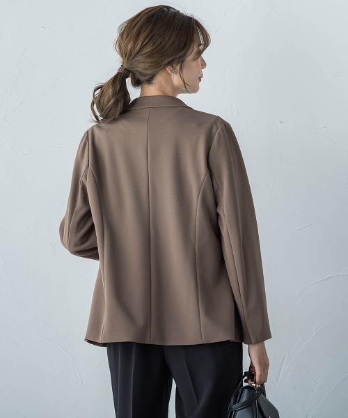 ketty（ケティ）の「ハイストレッチジョーゼットWジャケット≪手洗い可能≫（ダウンジャケット/コート・レディース・ネイビー/ブラウン・M）」の14枚目の写真