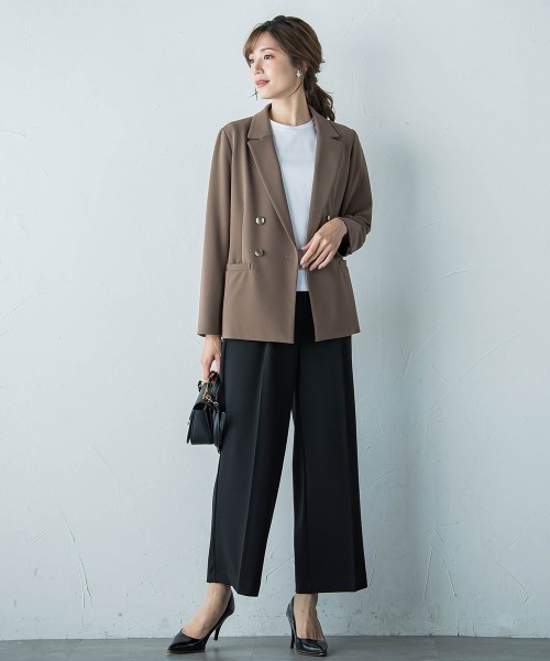 ketty（ケティ）の「ハイストレッチジョーゼットWジャケット≪手洗い可能≫（ダウンジャケット/コート・レディース・ネイビー/ブラウン・M）」の16枚目の写真