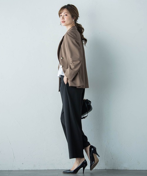 ketty（ケティ）の「ハイストレッチジョーゼットWジャケット≪手洗い可能≫（ダウンジャケット/コート・レディース・ネイビー/ブラウン・M）」の17枚目の写真