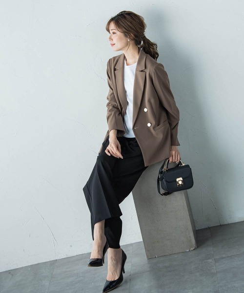 ketty（ケティ）の「ハイストレッチジョーゼットWジャケット≪手洗い可能≫（ダウンジャケット/コート・レディース・ネイビー/ブラウン・M）」の18枚目の写真