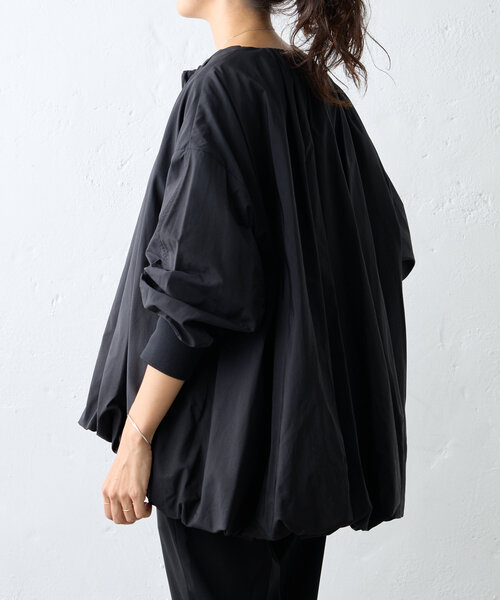 セール】ソデパフバルーンブルゾン（ノーカラージャケット