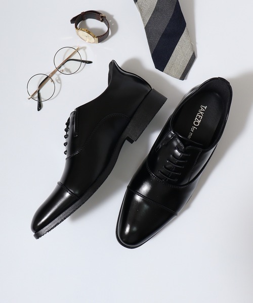 TAKEZO 手を使わずに履ける ビジネスシューズ プレーントゥ/ストレート