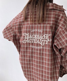 AS KNOW AS plus | ◇バックアートサガラロゴ刺繍 オーバーサイズシャツ(シャツ/ブラウス)