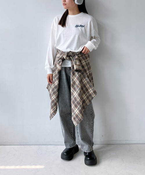 AS KNOW AS plus（アズノゥアズプラス）の「◇バックアートサガラロゴ刺繍 オーバーサイズシャツ（シャツ/ブラウス・レディース・ブラウン系/レッド系/ベージュ系・FREE）」の18枚目の写真