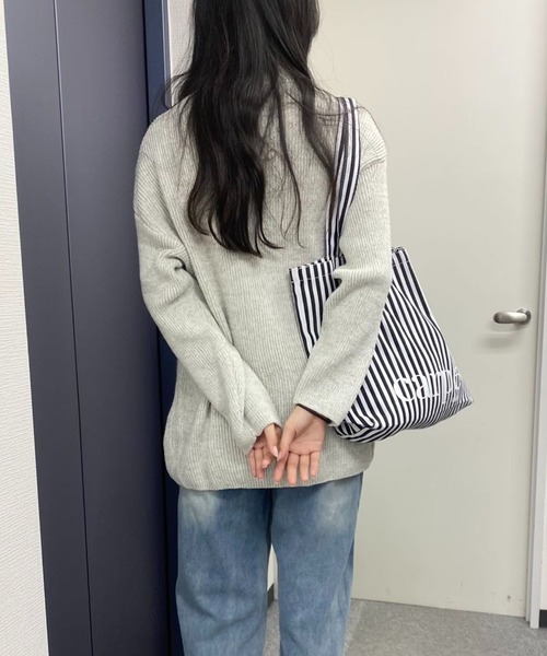 mebole(メボレ)の「プルオーバーゆったりニット(ニット/セーター・レディース・グレー/アイボリー・FREE)」の18枚目の写真
