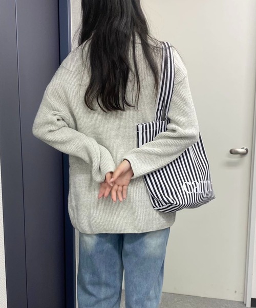 mebole(メボレ)の「プルオーバーゆったりニット(ニット/セーター・レディース・グレー/アイボリー・FREE)」の19枚目の写真