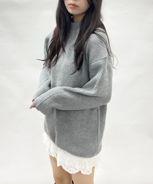 mebole(メボレ)の「プルオーバーゆったりニット(ニット/セーター・レディース・グレー/アイボリー・FREE)」の20枚目の写真