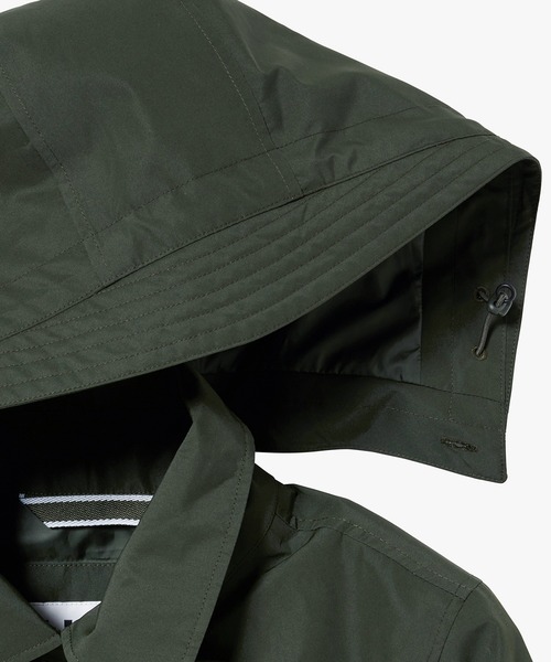 AIGLE(エーグル)の「GORE-TEX ゴアテックス 防水 防風 透湿 フーデッド ショートトレンチコート フード取り外し可(トレンチコート・レディース・ベージュ/ダークネイビー/モスグリーン/ライトパープル・36/40/34/38)」の18枚目の写真