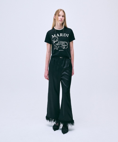 tシャツ SLIM TSHIRT SWING THE TAIL DDANJI FLOWER CHOKER レディース SLIM TSHIRT SWING THE TAIL DDANJI FLOWER CHOKER（Tシャツ