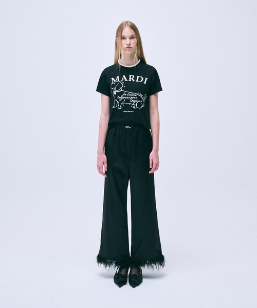 SLIM TSHIRT SWING THE TAIL DDANJI FLOWER CHOKER（Tシャツ