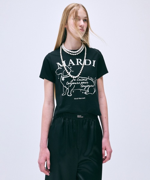 tシャツ SLIM TSHIRT SWING THE TAIL DDANJI FLOWER CHOKER レディース SLIM TSHIRT SWING THE TAIL DDANJI FLOWER CHOKER（Tシャツ