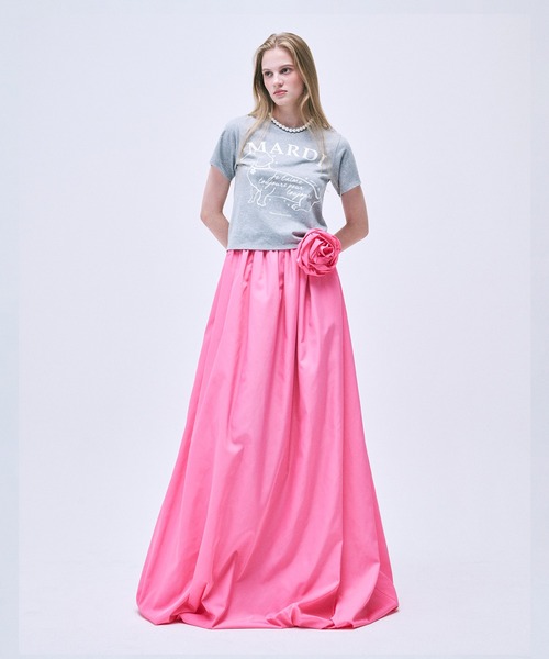 セール】SLIM TSHIRT SWING THE TAIL DDANJI FLOWER CHOKER（T