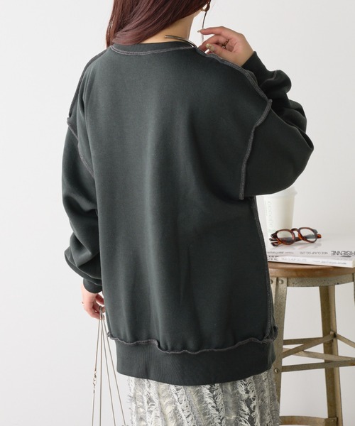 continuer de NICE CLAUP(コンティニューデナイスクラップ)の「マウンテンプリントスウェット(スウェット・レディース・ブラウン/オートミール/スミクロ・FREE)」の8枚目の写真