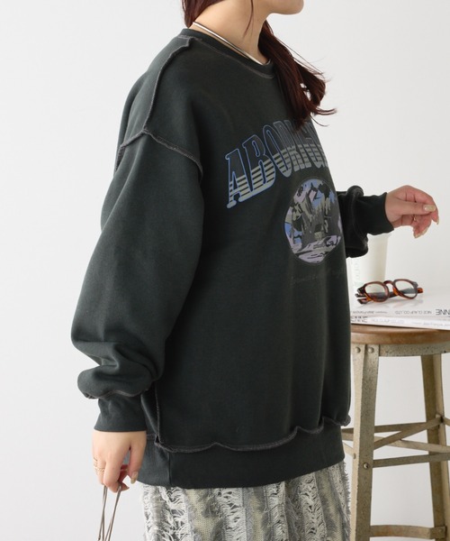 continuer de NICE CLAUP(コンティニューデナイスクラップ)の「マウンテンプリントスウェット(スウェット・レディース・ブラウン/オートミール/スミクロ・FREE)」の9枚目の写真