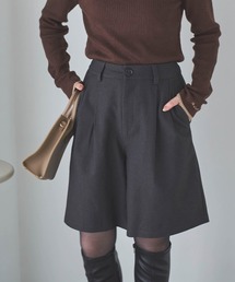 【150㎝前後の小柄さんサイズ】ダブルタック ハーフパンツ