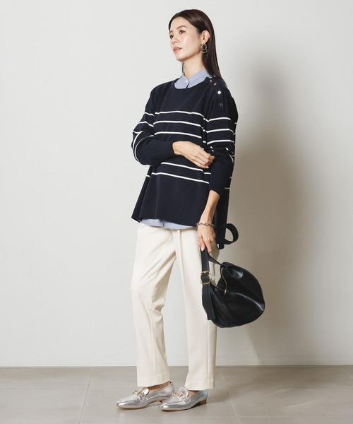 Elura（エルーラ）の「濃密なめらか肩ボタンプルオーバー／134029（ニット/セーター・レディース・ネイビー/グリーン/ダークネイビー/ブラック系その他・FREE）」の19枚目の写真