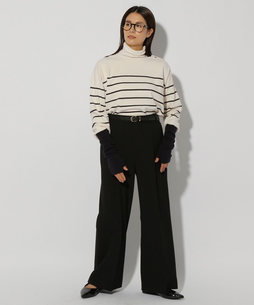 Elura（エルーラ）の「濃密なめらか肩ボタンプルオーバー／134029（ニット/セーター・レディース・ネイビー/グリーン/ダークネイビー/ブラック系その他・FREE）」の20枚目の写真