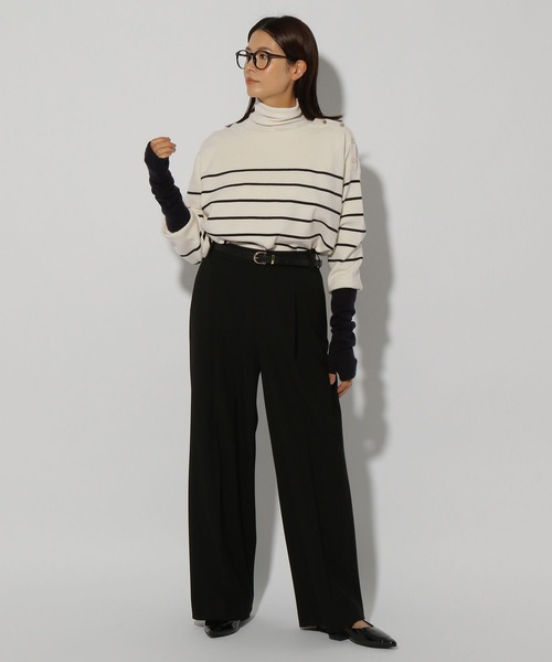 Elura（エルーラ）の「濃密なめらか肩ボタンプルオーバー／134029（ニット/セーター・レディース・ネイビー/グリーン/ダークネイビー/ブラック系その他・FREE）」の22枚目の写真