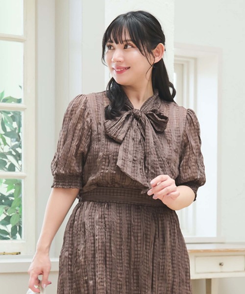 LL～4L 大きいサイズ】チェック柄シアーブラウス（シャツ