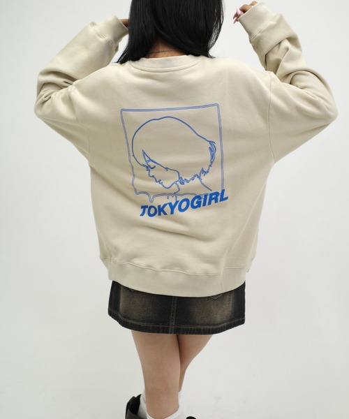TOKYOGIRL（トーキョーガール）の「【WEB限定】東京ガールラインロゴクルースウェット（スウェット・レディース・ブラック系その他/サンドベージュ/ブラック/ホワイト・MEDIUM/LARGE/X-LARGE）」の4枚目の写真