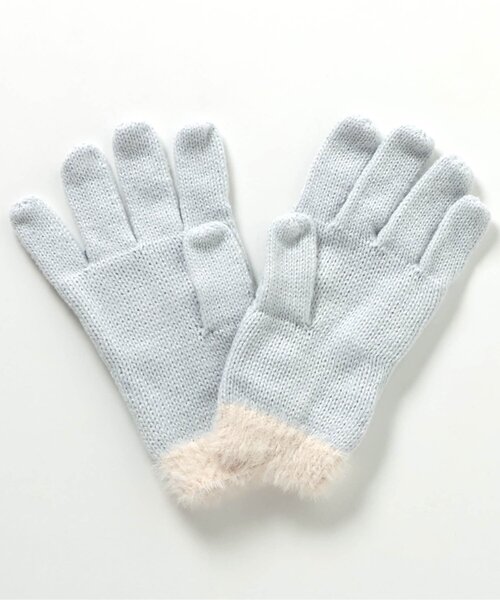 apres les cours（アプレレクール）の「ハートケーブルニット手袋（手袋・キッズ・ピンク/アイボリー/サックスブルー・95/120/140）」の13枚目の写真