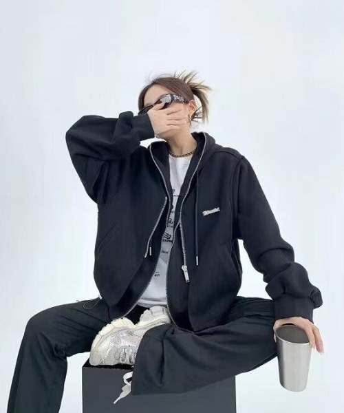 PAMEO POSE セパレートスプレイフーディ　レイヤードパーカー　グレー レイヤード パーカー メンズ[品番：STMM0000378]｜Shoowtime