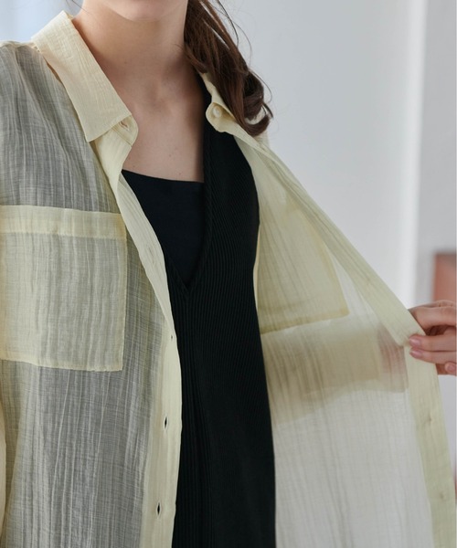 RANAN(ラナン)の「バックスリットシアーシャツ(シャツ/ブラウス・レディース・ホワイト/イエロー/ブラック・M/L/LL)」の17枚目の写真