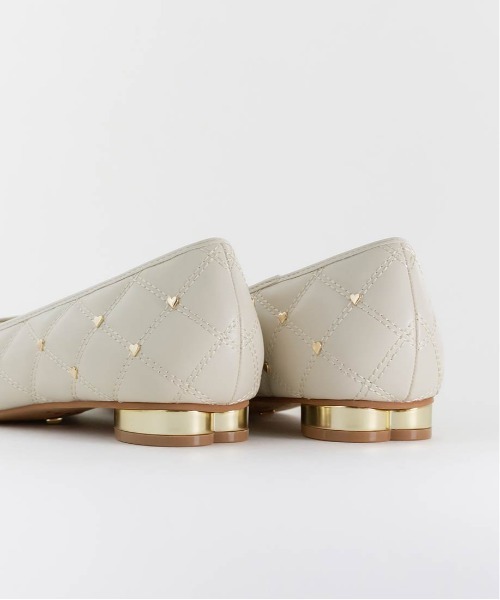 【美品】 RANDA キルティング×ハートフラットパンプス RANDA パンプス 「Heart Collection」キルティング×ハート