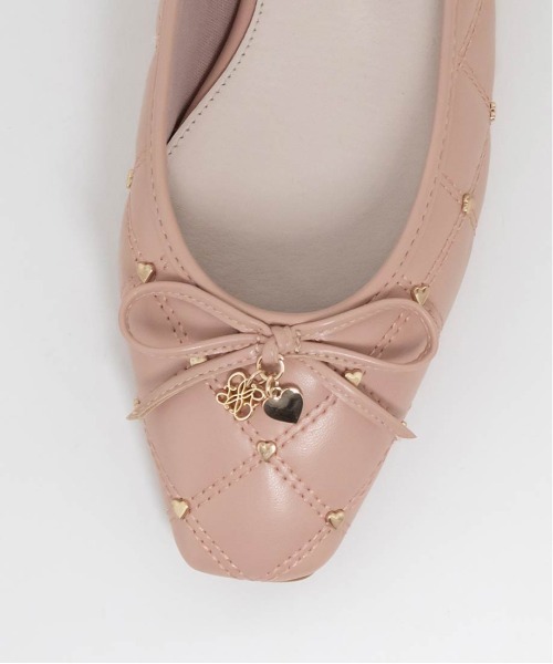 セール】【Heart Collection】キルティング×ハートフラットパンプス