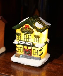 DULTON(ダルトン)のLED GLOW HOUSE/レトロハウス ミニオブジェ(インテリア雑貨)