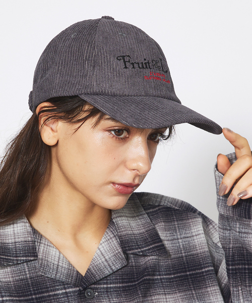 FRUIT OF THE LOOM（フルーツオブザルーム）の「【FRUIT OF THE LOOM】コーデュロイ キャップ / CORDUROY LAW CAP【WEB限定】（キャップ・レディース・グレー/ブラック/ブルー/ホワイト・フリー）」の3枚目の写真