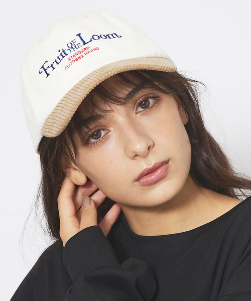 FRUIT OF THE LOOM（フルーツオブザルーム）の「【FRUIT OF THE LOOM】コーデュロイ キャップ / CORDUROY LAW CAP【WEB限定】（キャップ・レディース・グレー/ブラック/ブルー/ホワイト・フリー）」の2枚目の写真