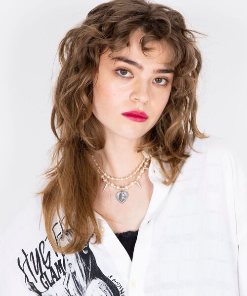 HYSTERIC GLAMOUR（ヒステリックグラマー）の「HYSTERIC WOMAN パールスタッズネックレス（ネックレス・レディース・シルバー・FREE）」の7枚目の写真