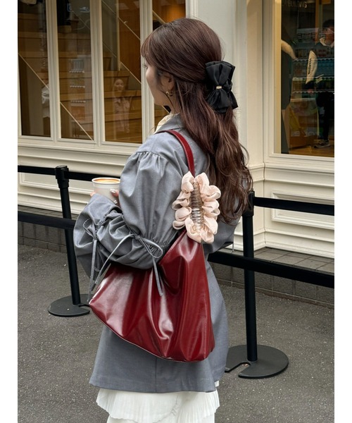 jouetie（ジュエティ）の「スリーブリボンジャケットミニワンピース【セットアップ対応】卒業式 入学式 バレエコア 春服（テーラードジャケット・レディース・ピンク/グレー/ネイビー/ベージュ・MEDIUM）」の12枚目の写真