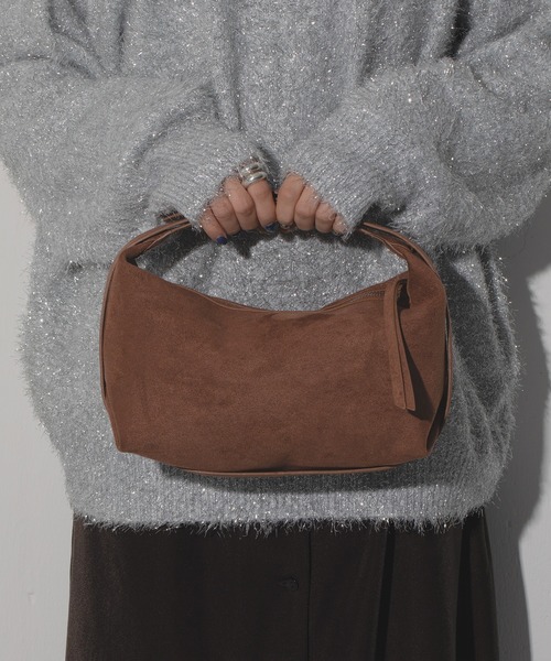 スウェード調 ハンド ショルダー マルチ ショルダーバッグ（ショルダーバッグ）｜en CAnAF（エンカナフ）