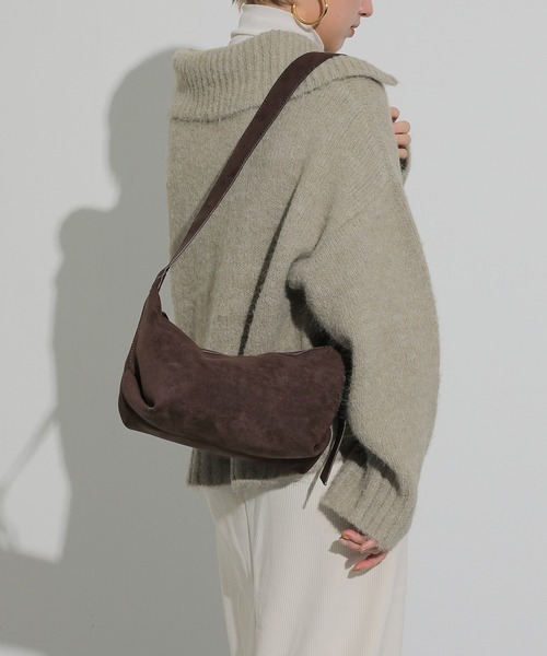 スウェード調 ハンド ショルダー マルチ ショルダーバッグ（ショルダーバッグ）｜en CAnAF（エンカナフ）