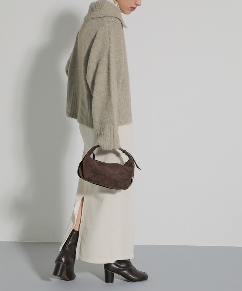 スウェード調 ハンド ショルダー マルチ ショルダーバッグ（ショルダーバッグ）｜en CAnAF（エンカナフ）